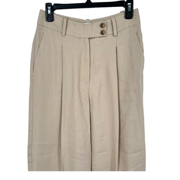 Reiss Pants Hollie Wide leg linen trousers size 4 - Picture 3 of 6